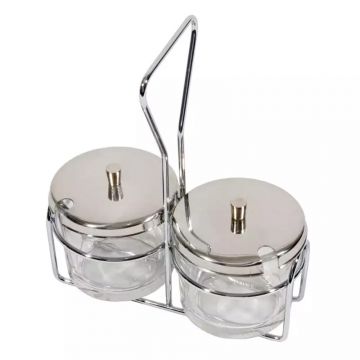 Condiments, Jars, and Bowls: 8 oz Condiment Jar Set (2 Dozen Case Pack)